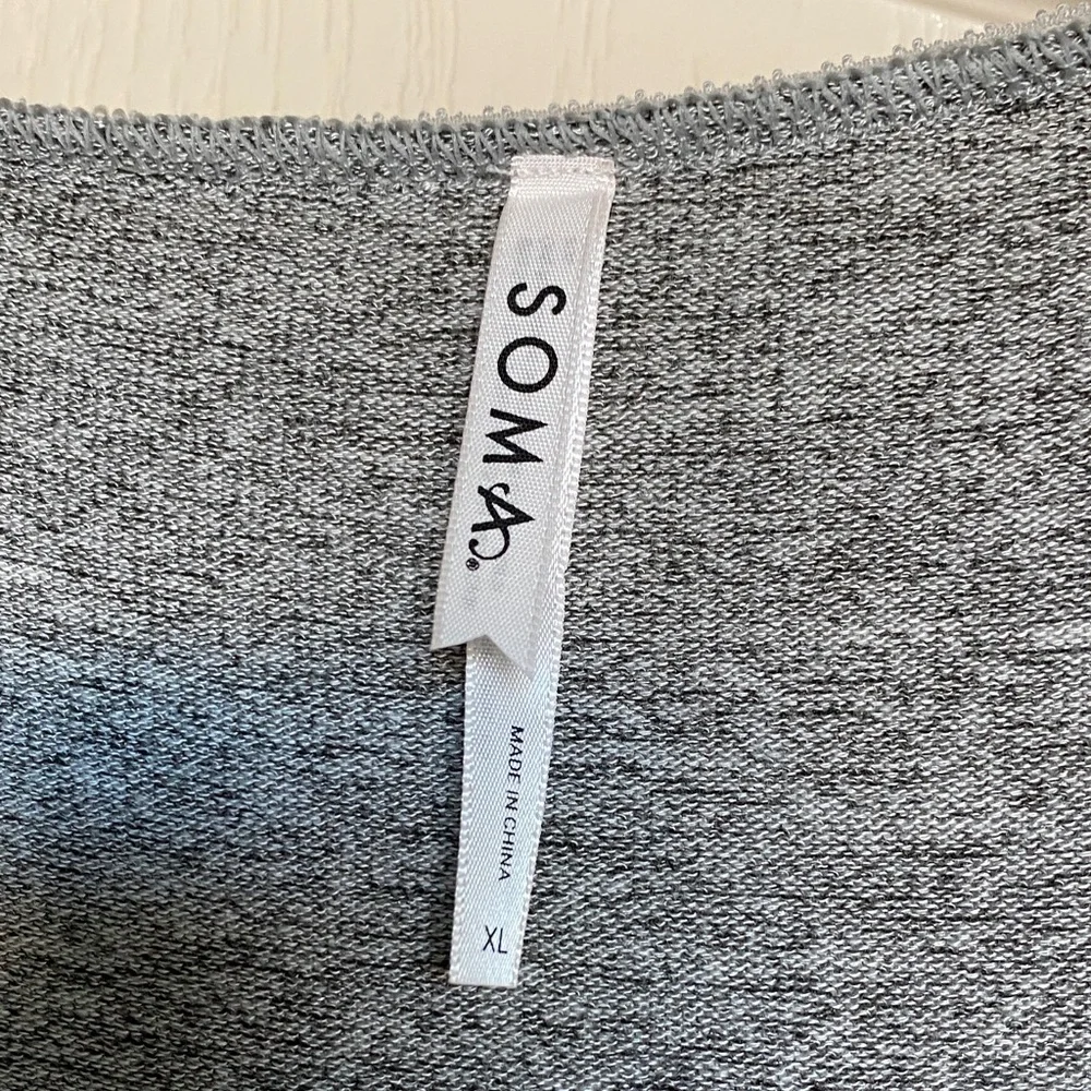 Soma Gray Long Sleeve V-Neck Sleep Dress - Picture 4 of 10